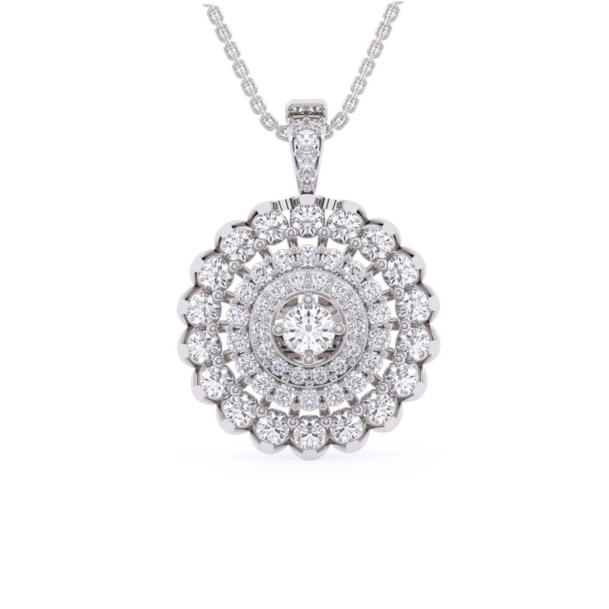 Diamond Vintage Halo Pendant